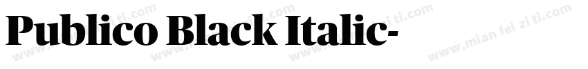 Publico Black Italic字体转换